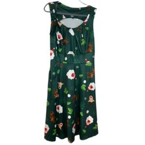 Holiday Christmas Dress Midi Sleeveless Sash for Bow or Belt, Size Large, NWT